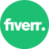 Link do mojego ogłoszenia gig na Fiverr. Logo Fiverr